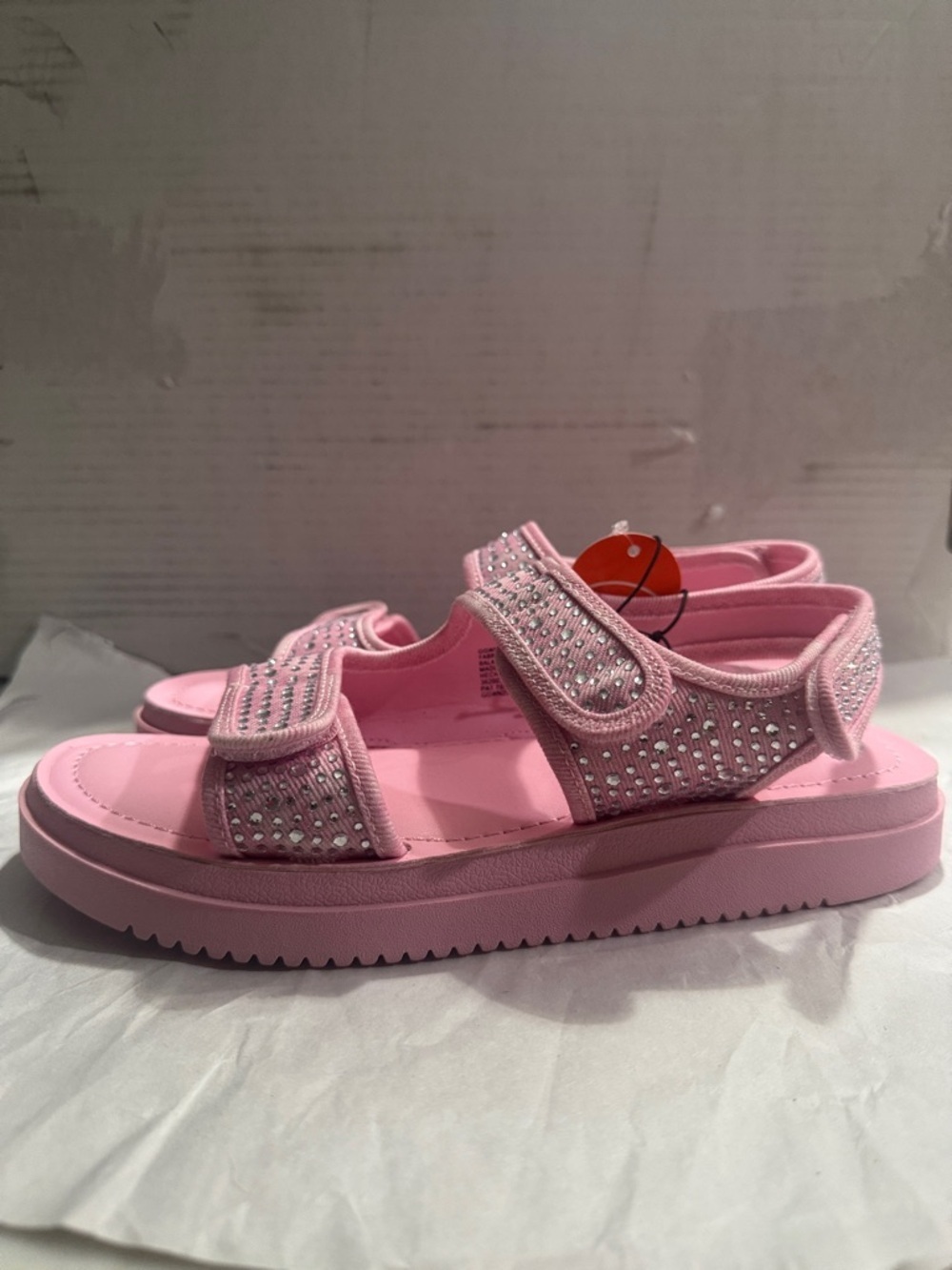 wonder nation Pink Sparkle Double-Strap Sandals - Picture 4 of 8